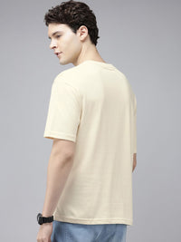 SPYKAR Graphic Printed Drop-Shoulder Sleeves Oversized T-shirt