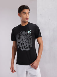 HRX by Hrithik Roshan Couple Collection Typography Printed Rapid-Dry Running T-shirt