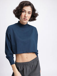 DressBerry Crop Printed Sweatshirt
