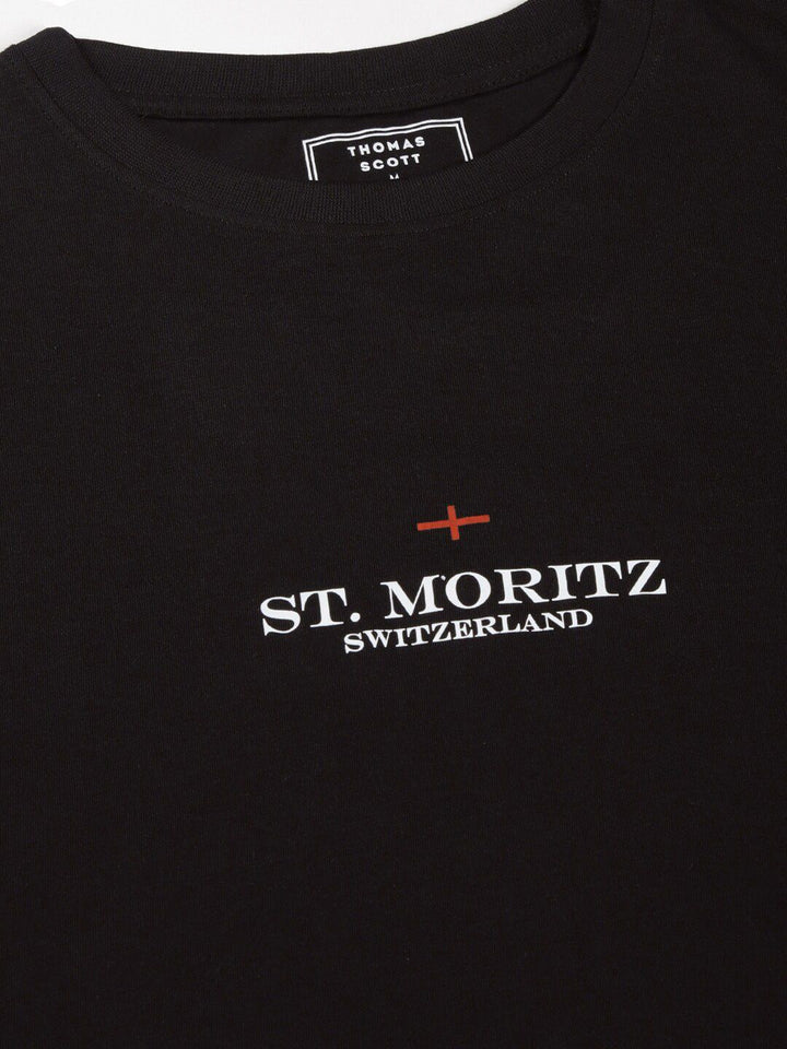 Thomas Scott Round Neck Typography Printed Cotton Oversized T-shirt