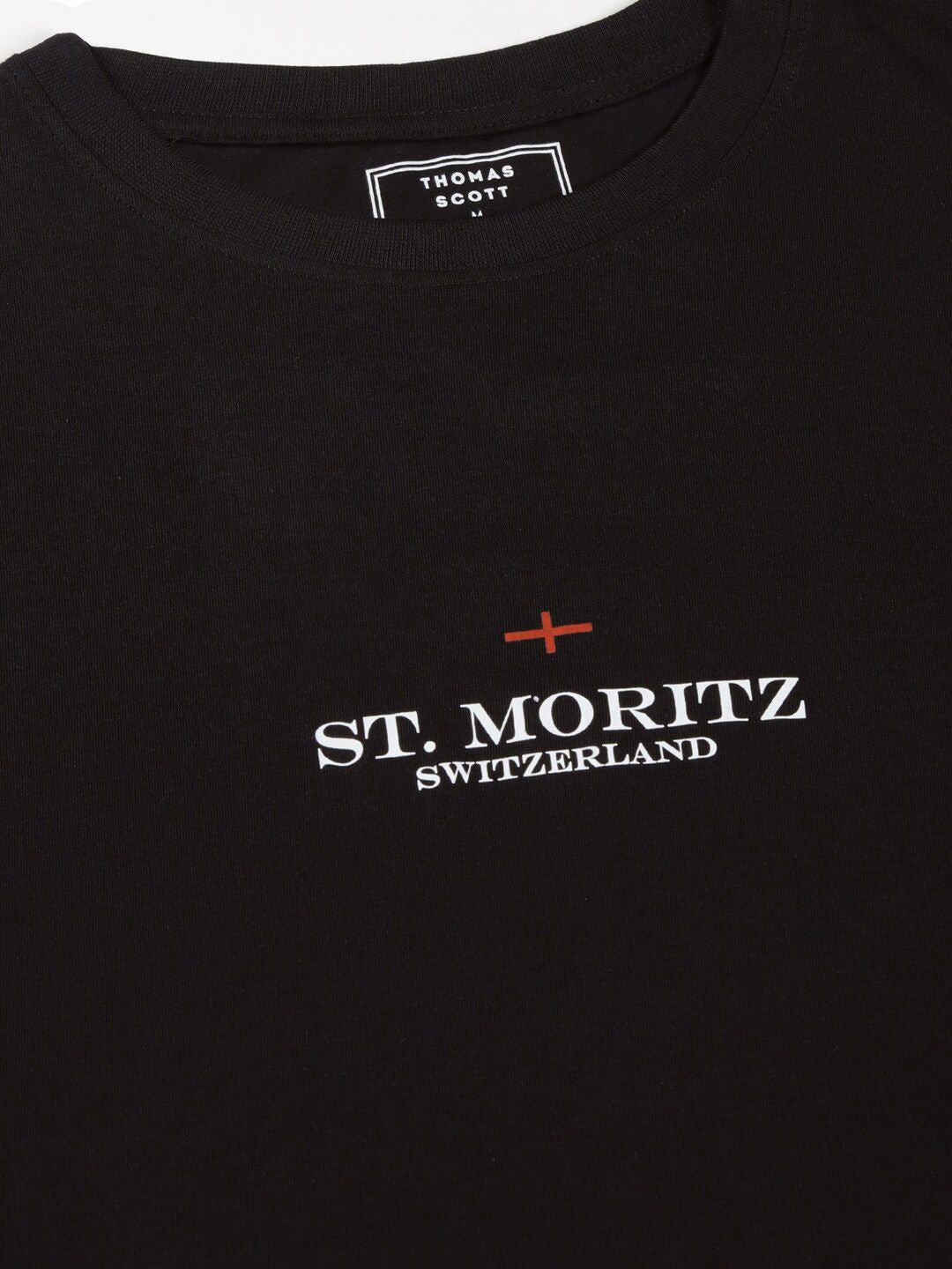 Thomas Scott Round Neck Typography Printed Cotton Oversized T-shirt