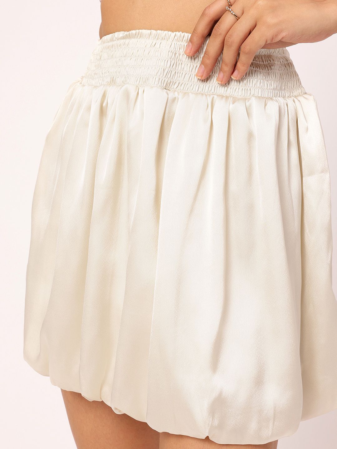 DressBerry Smocked Balloon Mini Skirt