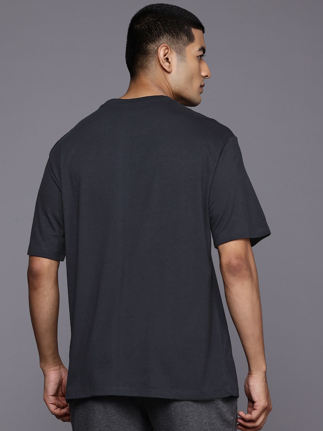 HRX by Hrithik Roshan Typography Printed Drop-Shoulder Sleeves T-shirt