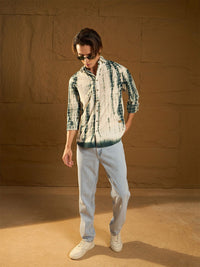 Dennison Men Tie and Dye Oversized Pure Cotton Shirt