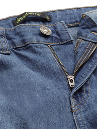 DressBerry Women Blue Flared Low Distress Light Fade Stretchable Jeans