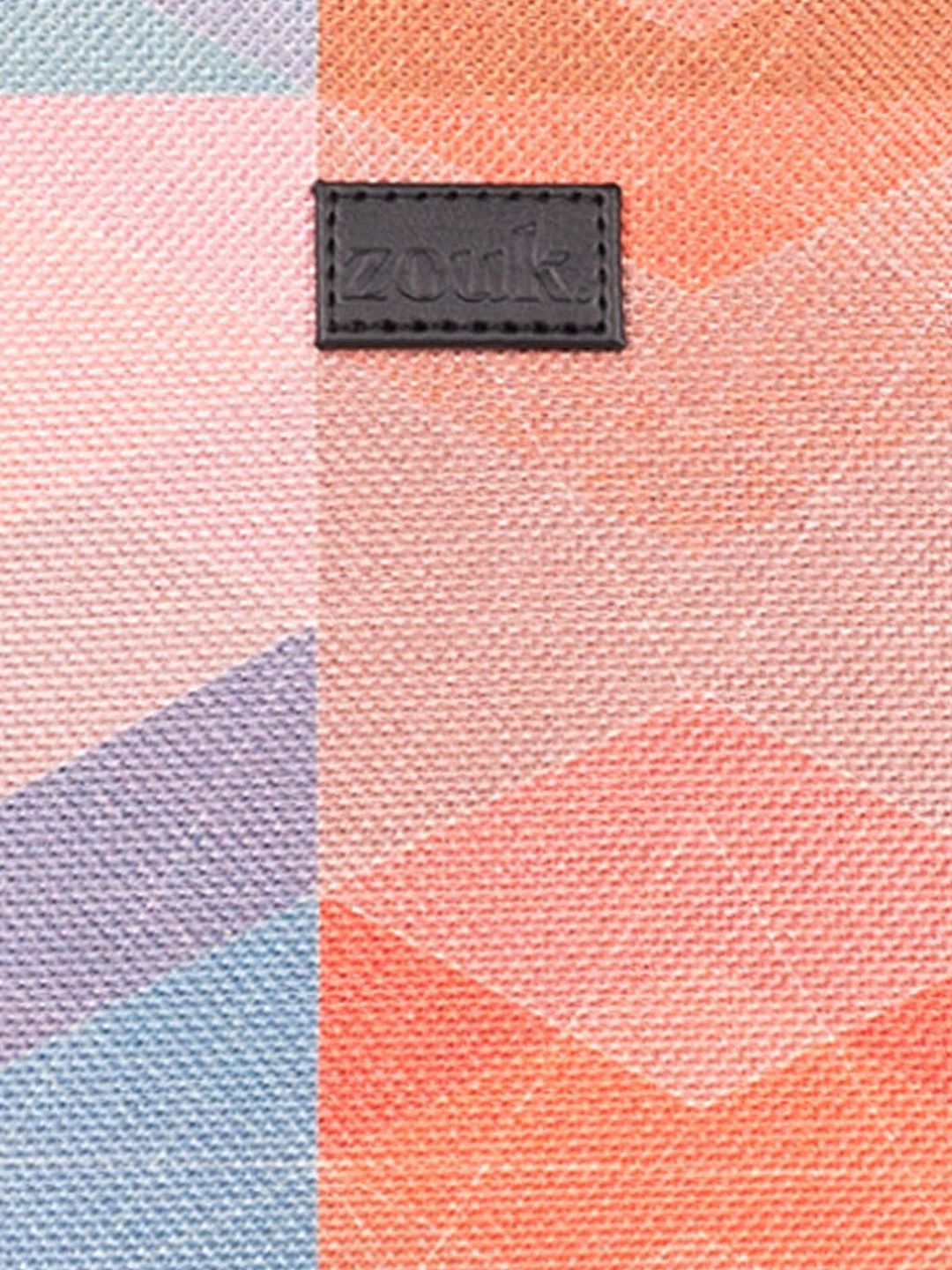 ZOUK Geometric Printed Backpack with Compression Straps Up to 16 inch