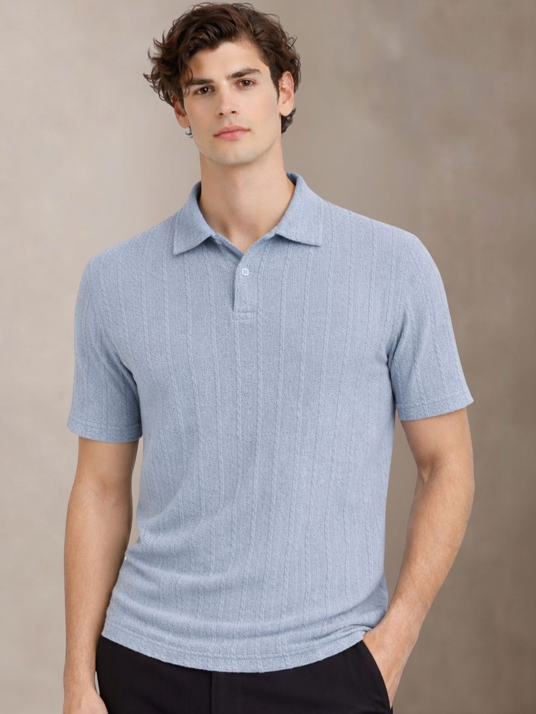 ADRO Men Polo Collar T-shirt