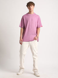 THE BEAR HOUSE Round Neck Drop-Shoulder Pure Cotton T-shirt