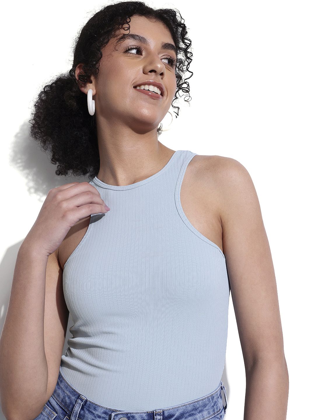 DressBerry Normcore Ribbed Racerback Tank Top