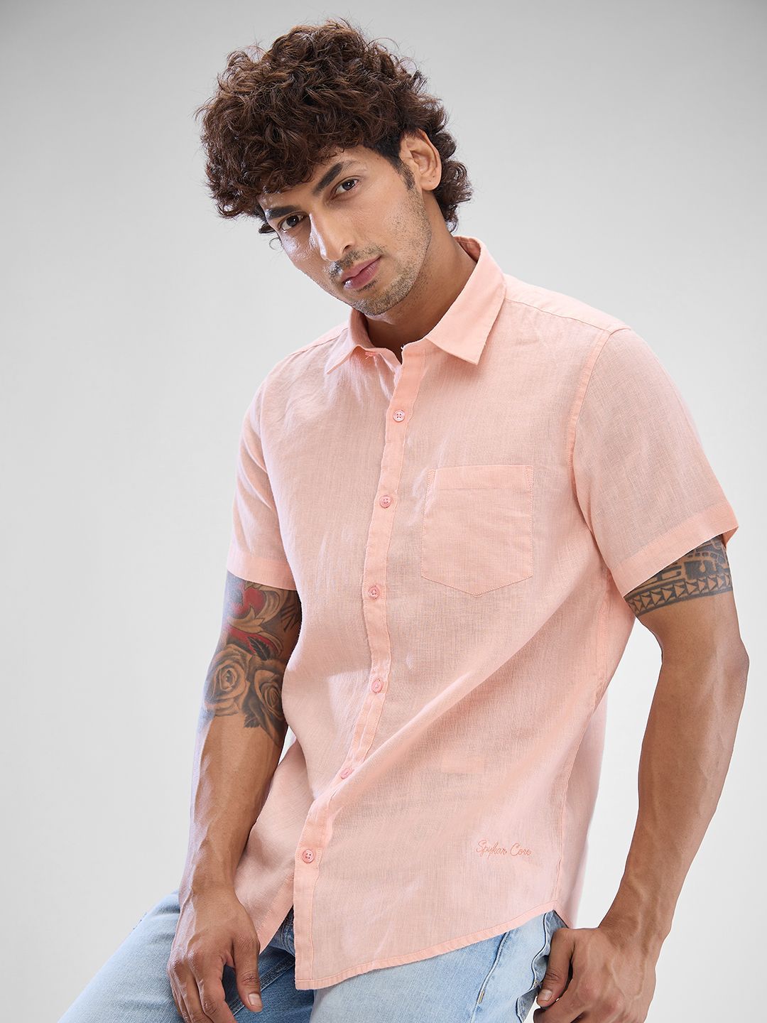 SPYKAR Men Slim Fit Opaque Casual Shirt