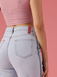 DressBerry Women Straight Fit High-Rise Light Fade Stretchable Jeans