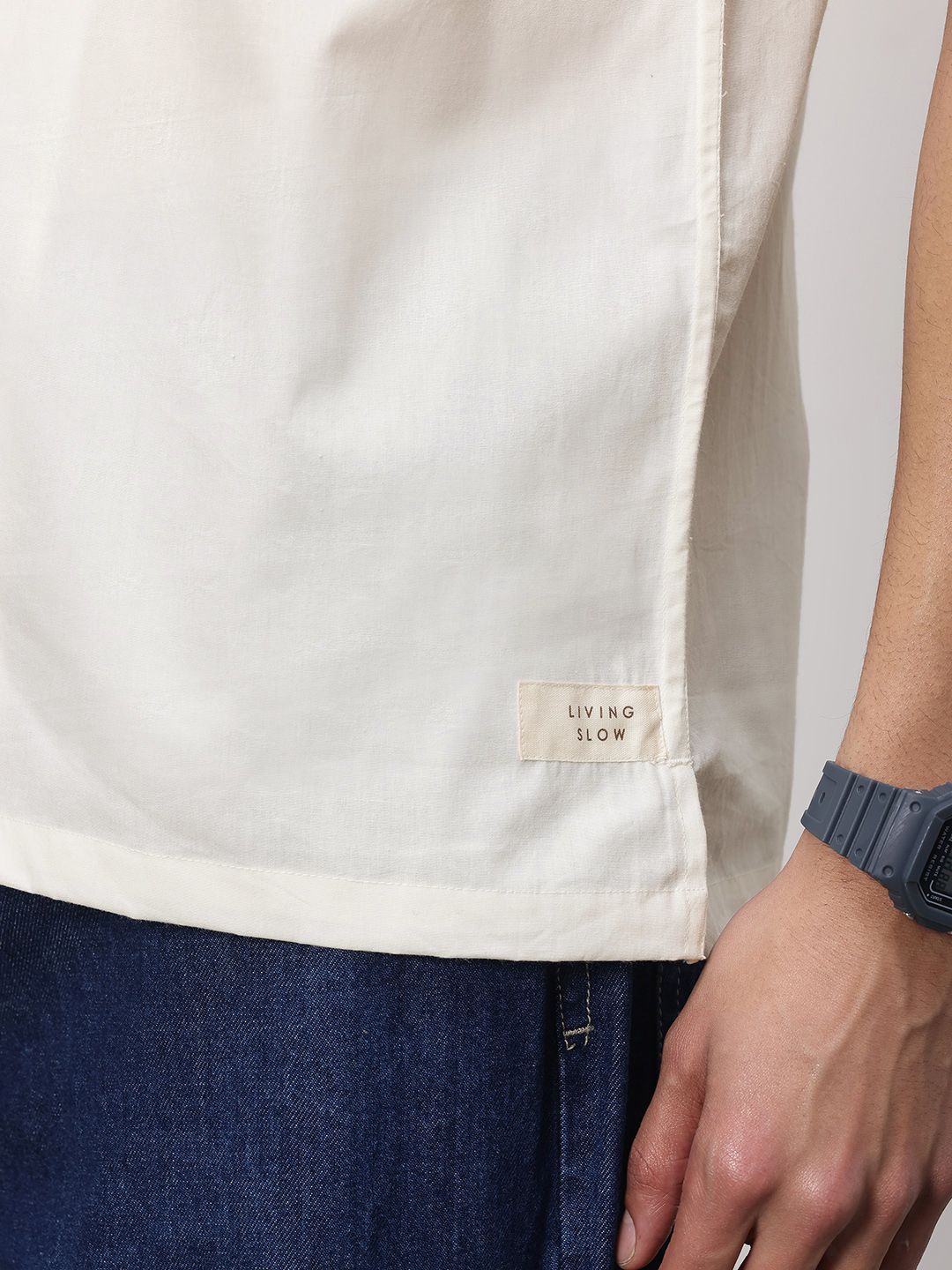 ether Artisan Pure Cotton Hand Block Printed Relaxed Fit Casual Shirt