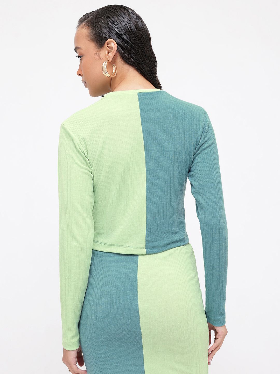 DressBerry Minimalist Mix Ribbed Top