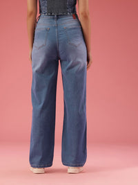 DressBerry Women Straight Fit High-Rise Light Fade Stretchable Jeans