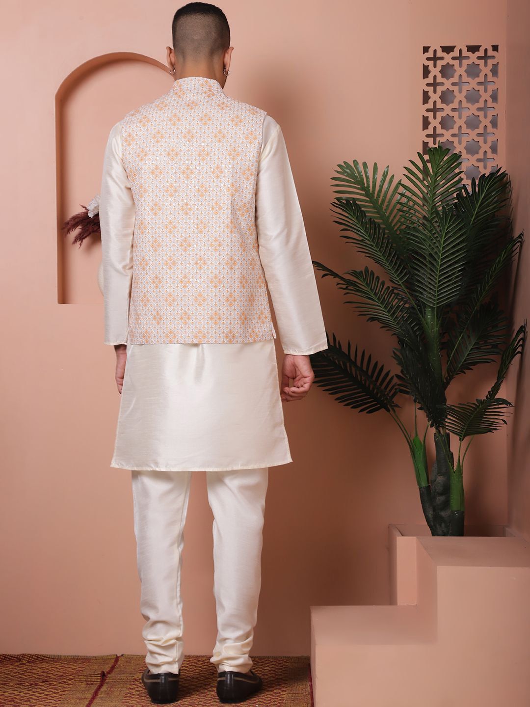 Jompers Regular Kurta with Churidar With Nehru Jacket