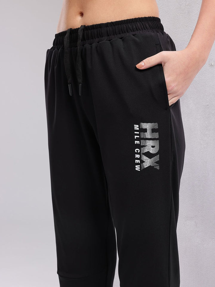 HRX by Hrithik Roshan Women Brand Logo Printed Mid-Rise Running Track Pants