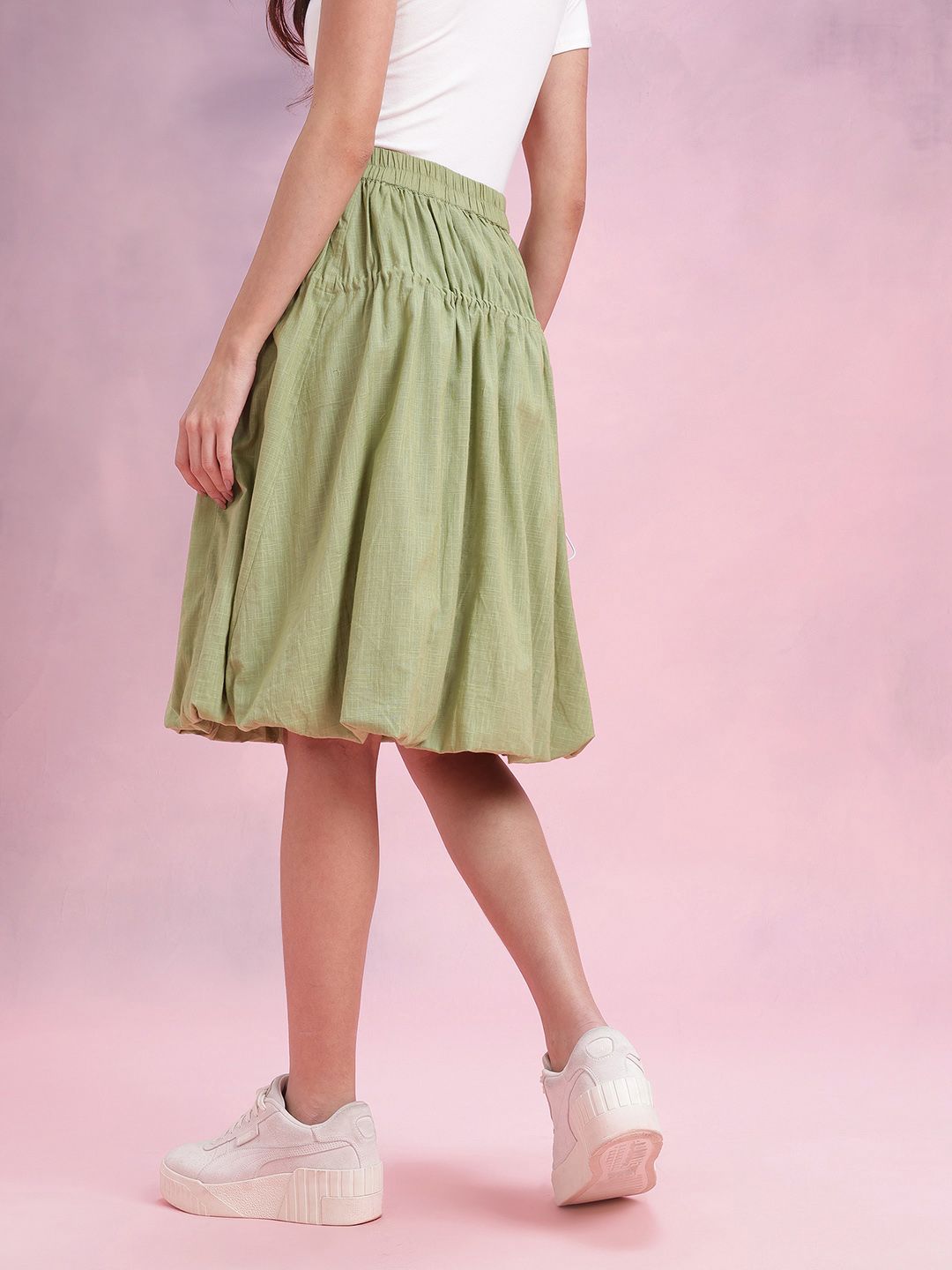 DressBerry Toggle Fastening Ruched Balloon Skirt