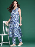 Indo Era Printed Pure Cotton Kurta with Trousers