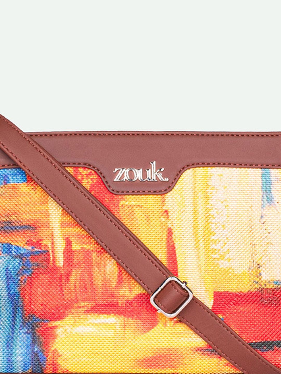 ZOUK Abstract Amaze Harmony Printed Structured Sling Bag