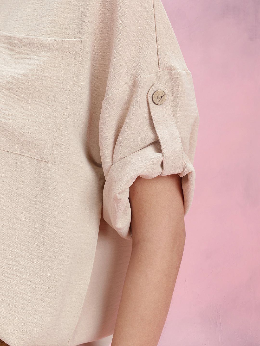 DressBerry Roll-Up Sleeve Oversize Shirt