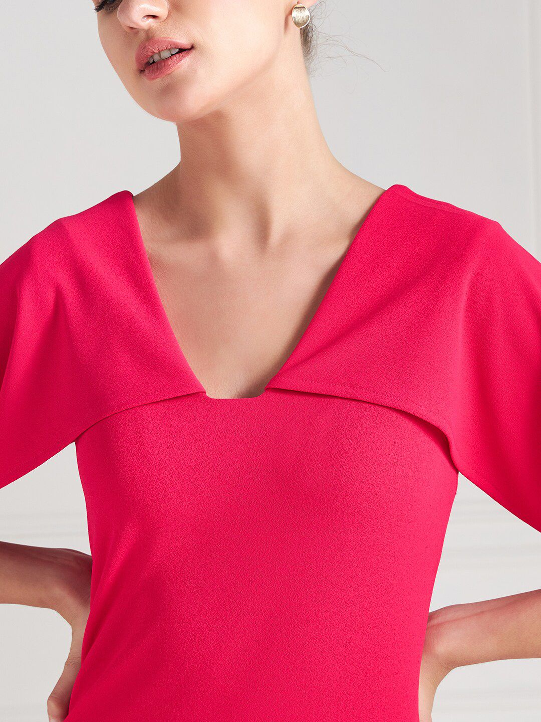 Athena Pink Scuba Mini Bodycon Dress