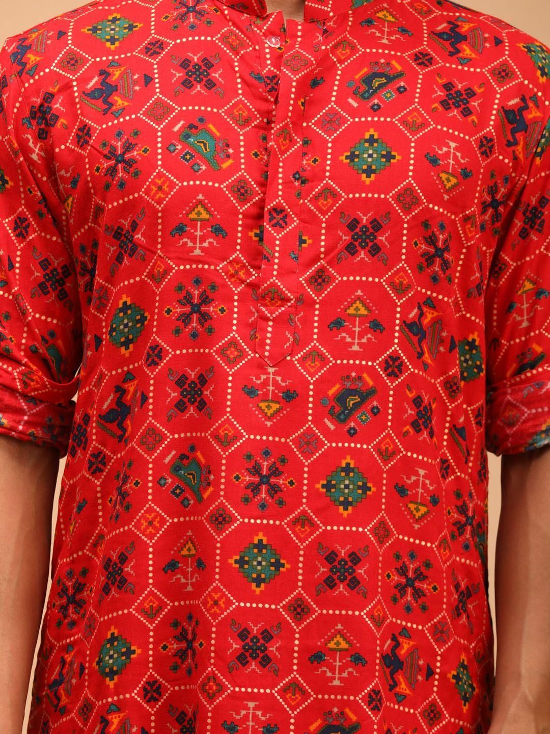 VASTRAMAY Men Ethnic Motifs Printed Kurta