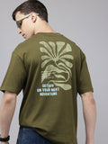 SPYKAR Oversized Fit Typography Printed T-shirt