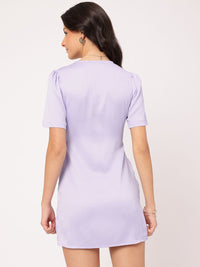 DressBerry Girly Glam Lavender Love Pleated Empire Dress