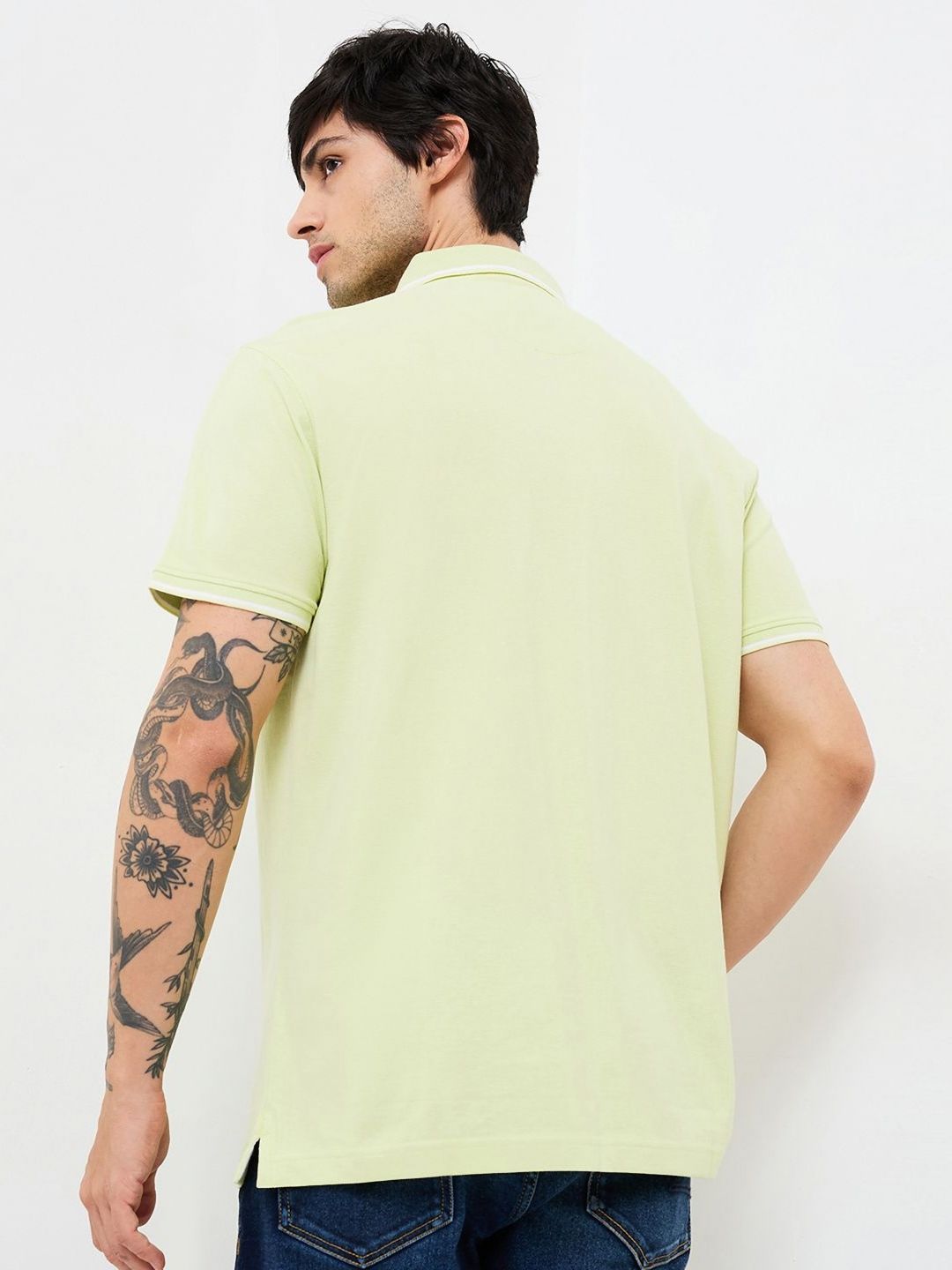 SPYKAR Men Polo Collar Applique Slim Fit T-shirt