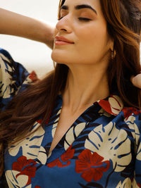 SANSKRUTIHOMES Tropical Printed Pure Cotton Night suit