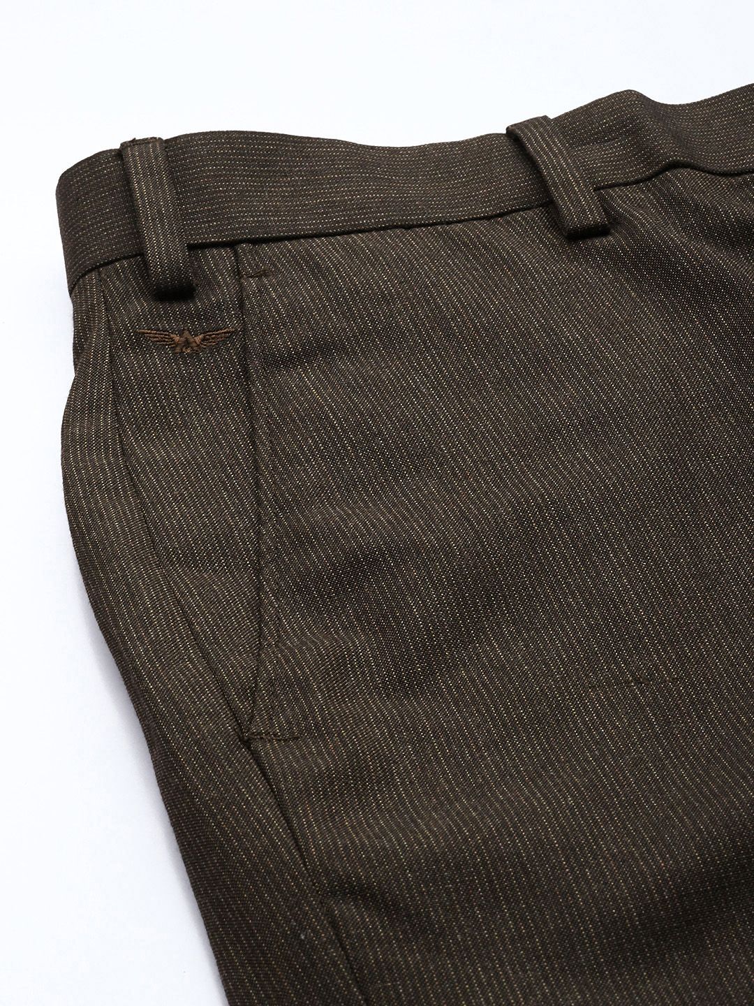 Park Avenue Men Striped Formal Trousers