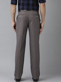 Park Avenue Men Mid-Rise Textured Smart Trousers