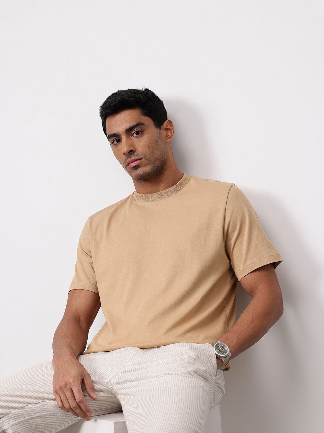 ether 365 Essentials Pure Cotton Round Neck Comfort Fit T-shirt
