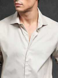 RARE RABBIT Men Comb-1 Slim Fit Textured Cotton Shirt