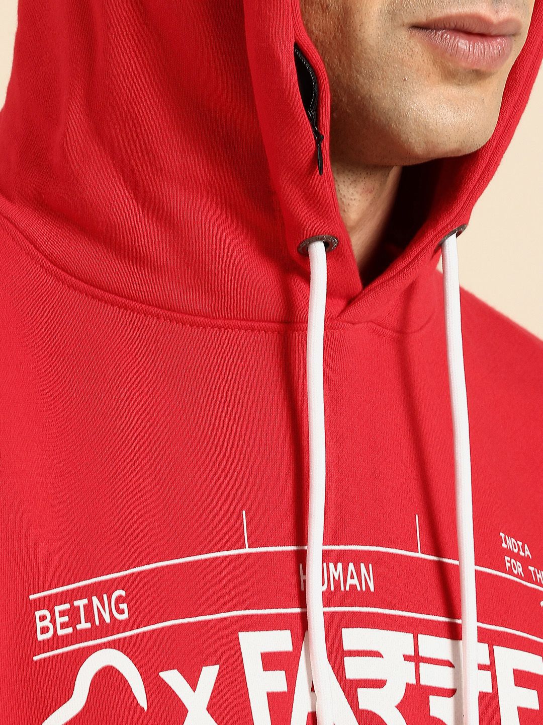 Being Human Pure Cotton Printed Hooded Sweatshirt