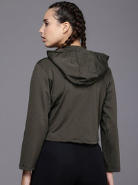 HRX by Hrithik Roshan Hooded Crop Sweatshirt