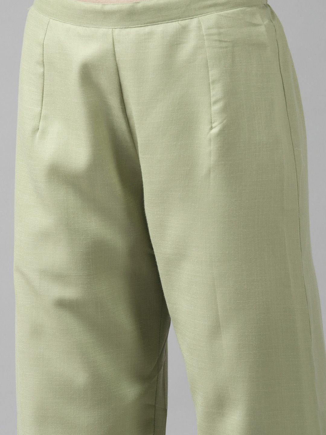 Indo Era Women Green Yoke Design Regular Kurta with Palazzos & Dupatta