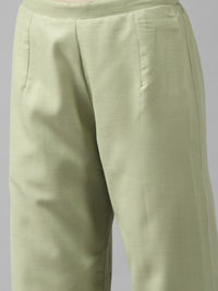 Indo Era Women Green Yoke Design Regular Kurta with Palazzos & Dupatta