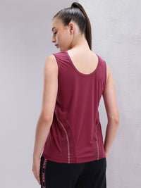 HRX by Hrithik Roshan Women Rapid-Dry Round Neck Training Tshirt with Mesh Detail