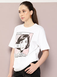 Dillinger Women Oversized Printed Tshirt