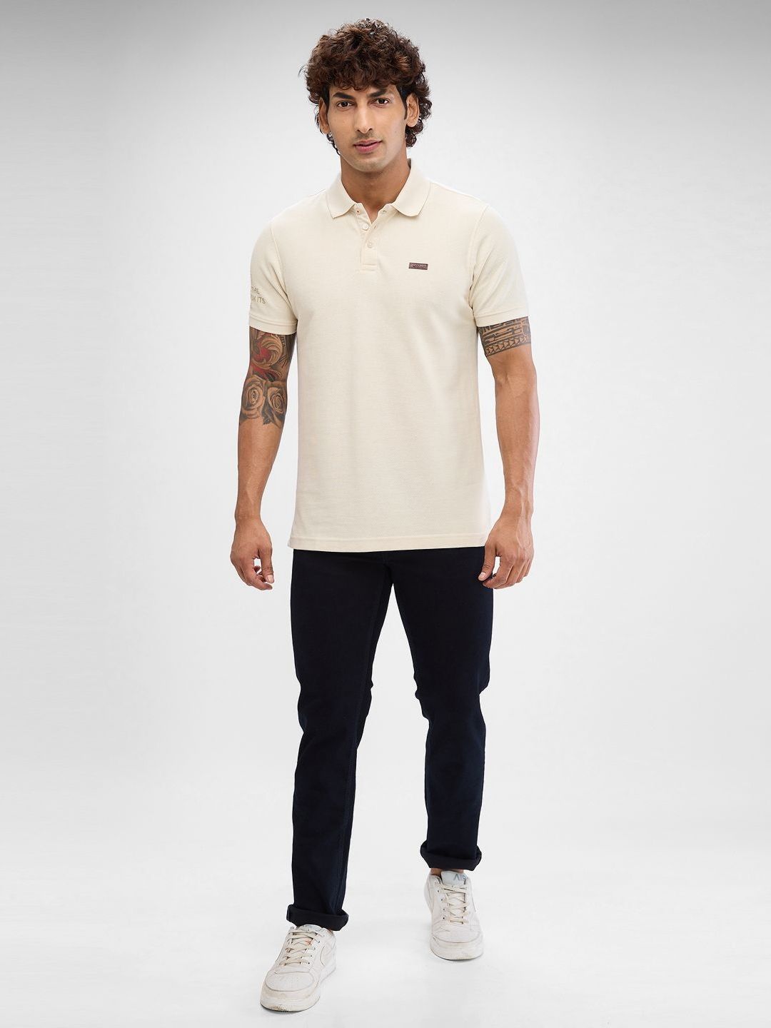 SPYKAR Men Polo Collar Solid Slim Fit T-shirt