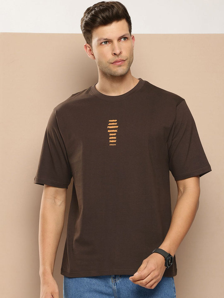 Difference of Opinion Men Typography Printed Pure Cotton T-shirt