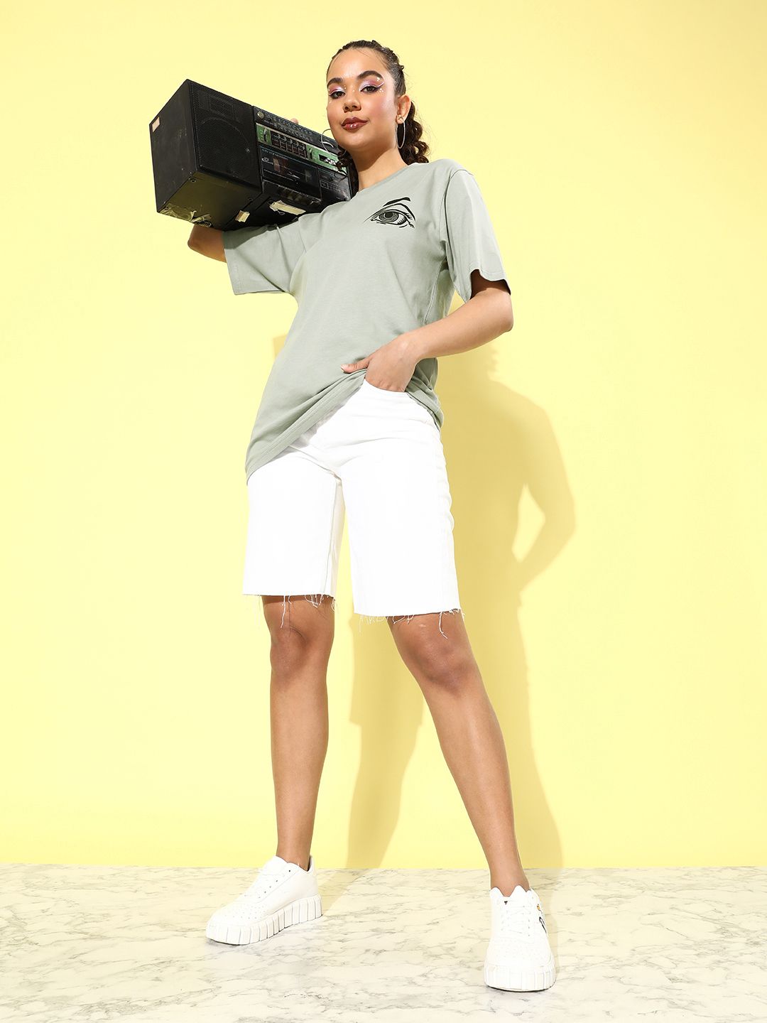 DILLINGER Women Graphic Printed Oversized T-shirt