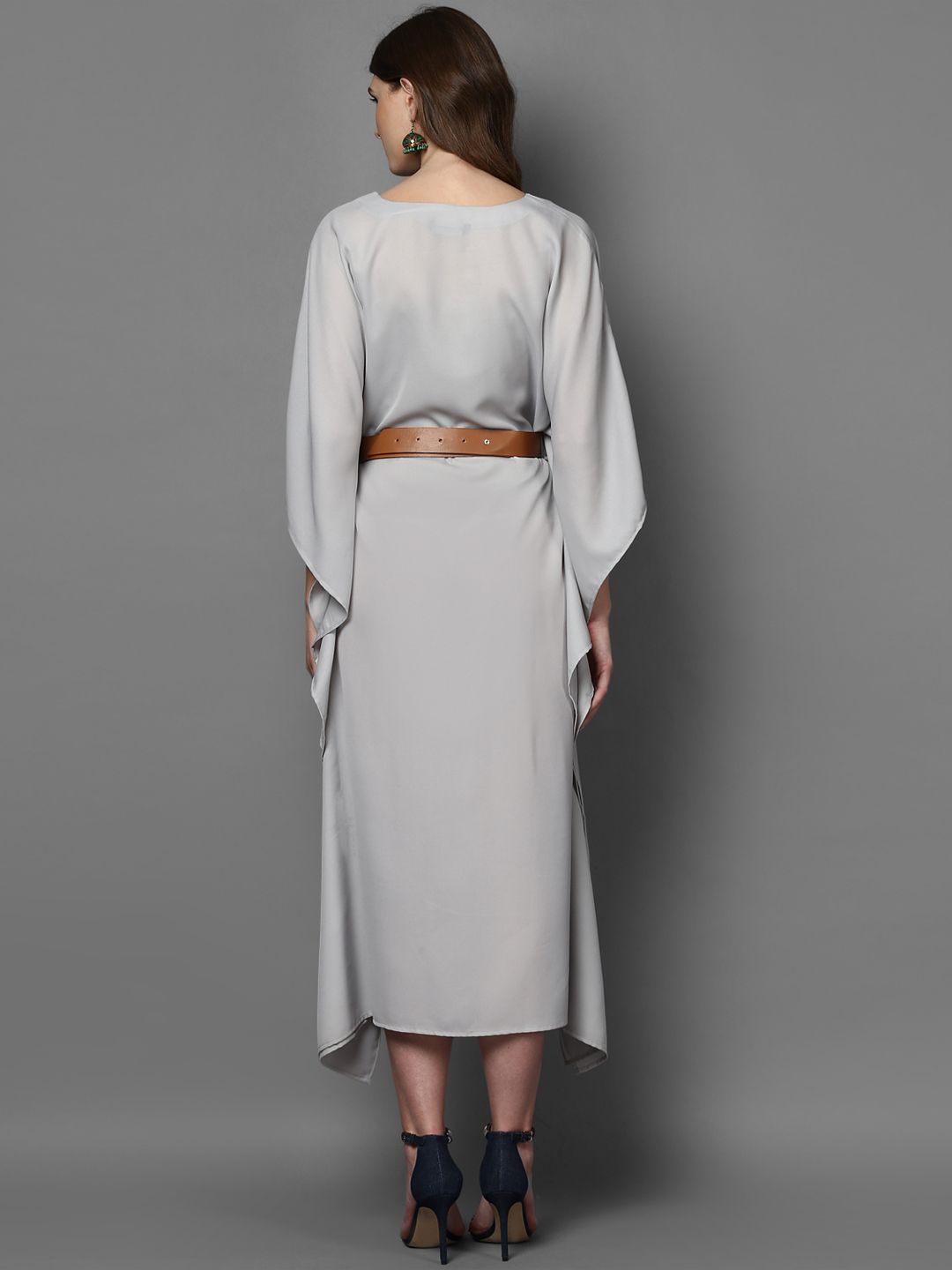 STREET 9 Women Grey Solid Kaftan Dress