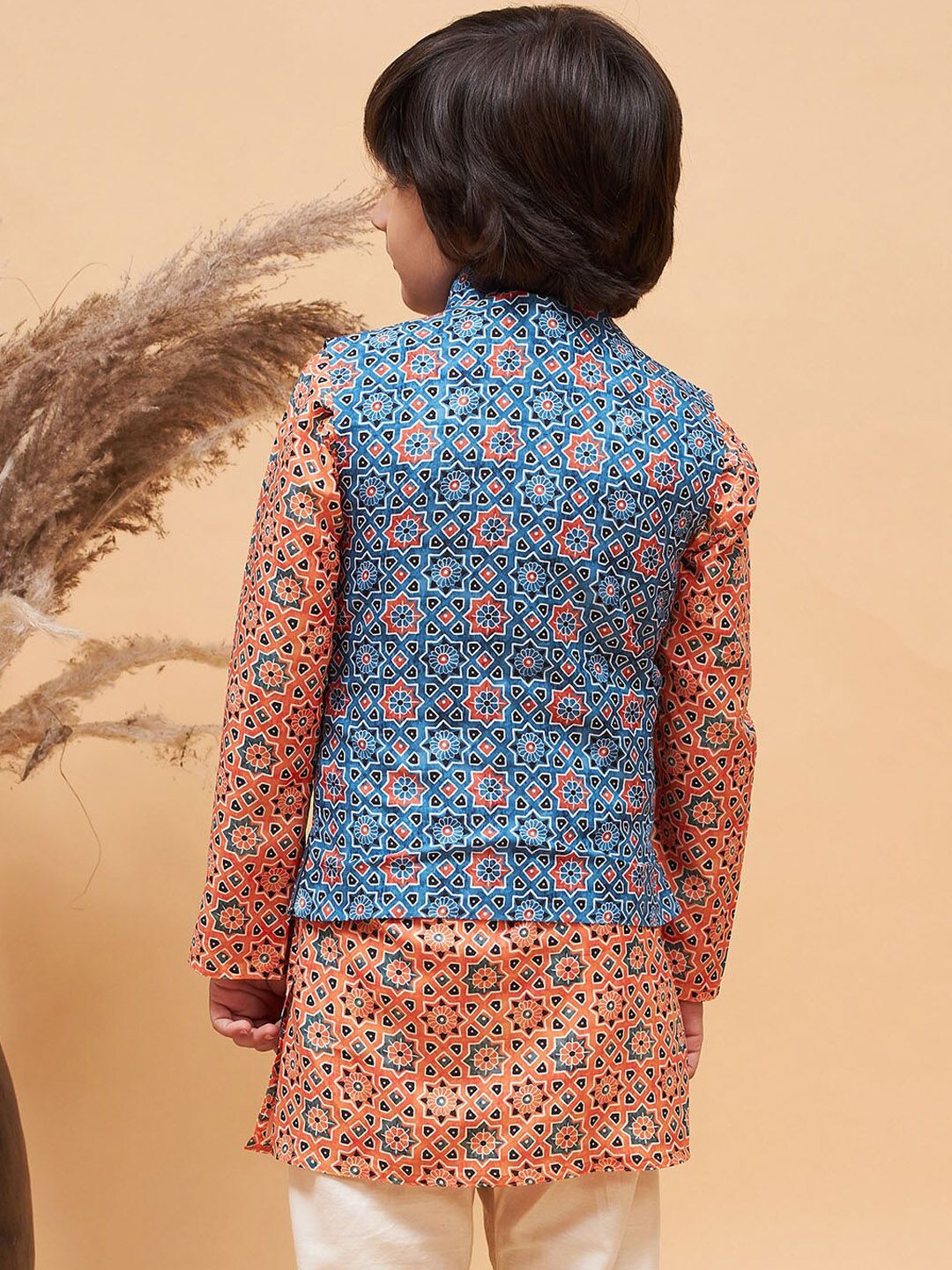 VASTRAMAY Boys Printed Nehru Jacket