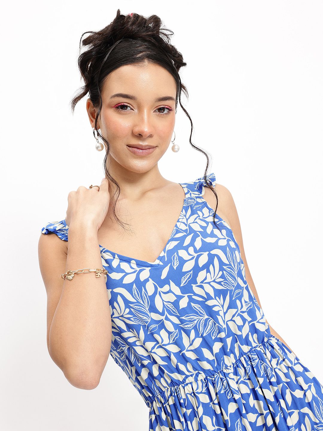 DressBerry Foliage Fever Tiered A-Line Dress