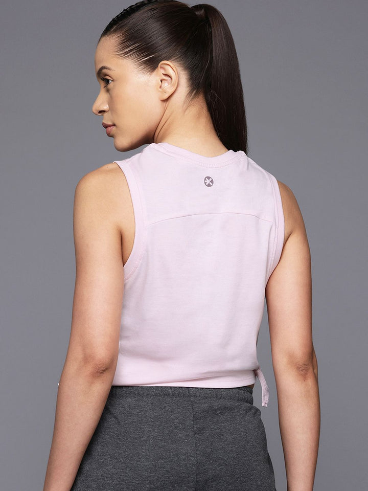 HRX by Hrithik Roshan Yoga T-shirt with Knot-Detail