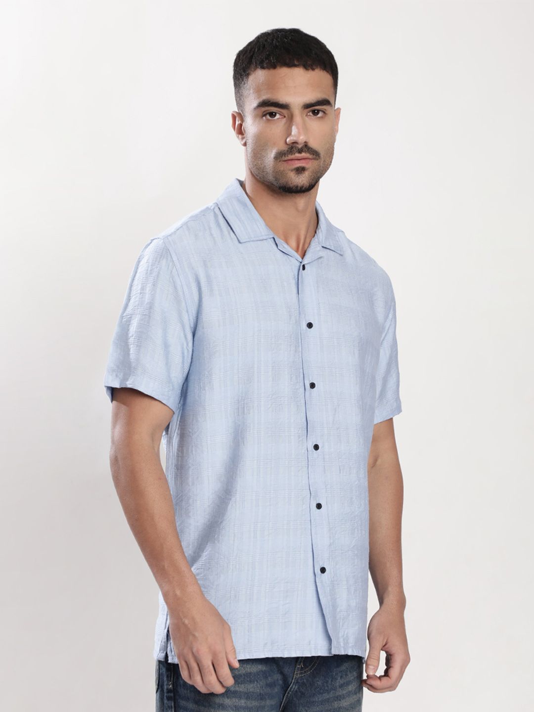 Bene Kleed Men Regular Fit Textured Casual Shirt