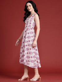 Anouk Floral Printed A-Line Ethnic Dress