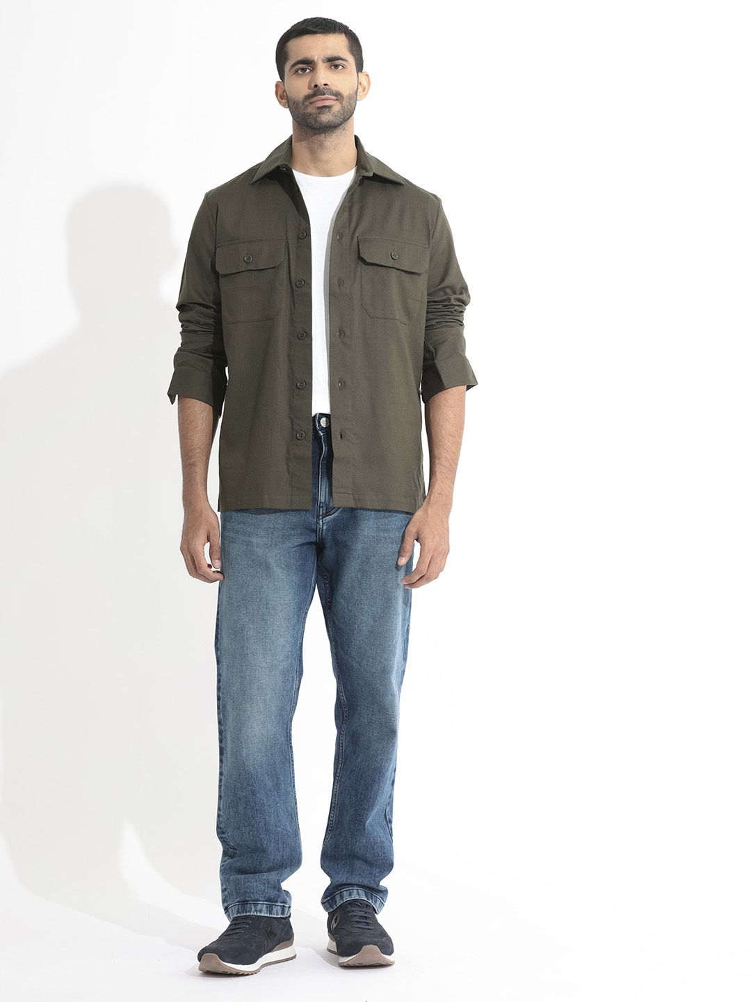 RARE RABBIT Men Lampil Slim Fit Opaque Cotton Shirt